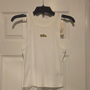 A New Day White Sleeveless Crop Top